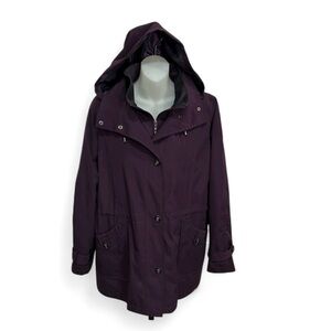 Miss Gallery Women's Deep Purple Utility Jacket Size Large Excellent Condition